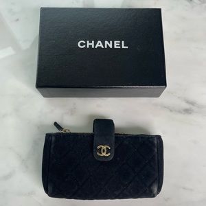 CHANEL Black Quilted Wallet
